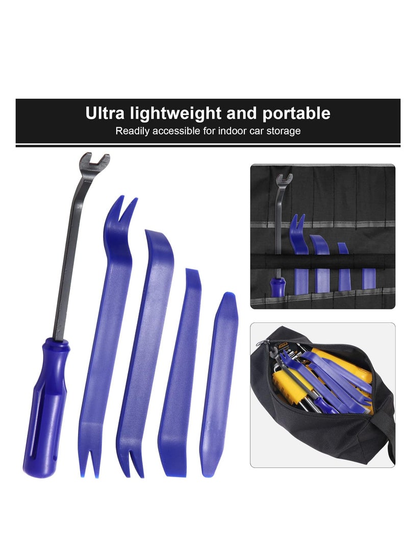 Generic 5 pcs Auto Trim Removal Tool Kit, Auto Body Pry Set, Non Scratch Dash Trim Automotive Molding Removal, Handy Remover and Fastener for Vehicle Body Panel and Interior Door Panel  - Image 4