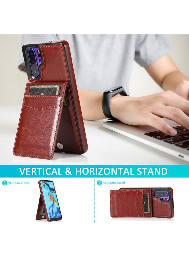 S-TOP Case For Huawei P30 Pro Solid Color PC + TPU Protective Case with Holder & Card Slots - Image 4