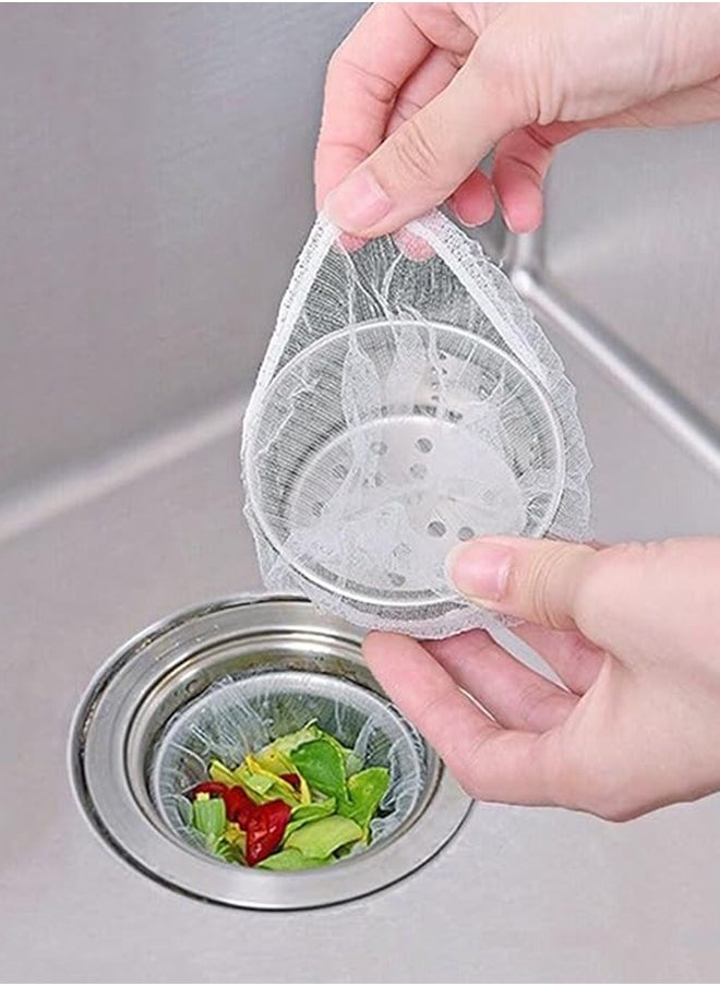 Generic Kitchen Sink Strainer Mesh Bag- 100 PCS Disposable Sink Net Strainer Filter Bags for Sink Drain for Collecting Kitchen Food Waste Leftover Garbage  - Image 1