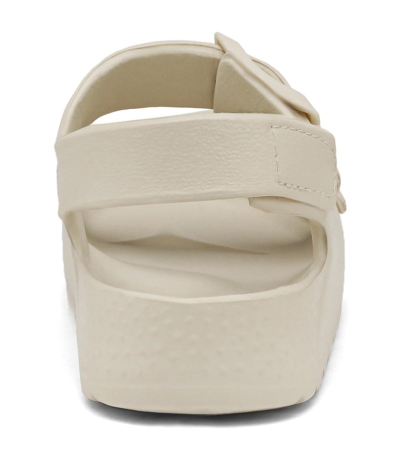 ChayChax Toddler Boys Girls Double Buckle Sandals Children's Adjustable Back Strap Water Sandal, Beige, 11 Toddler - Image 5