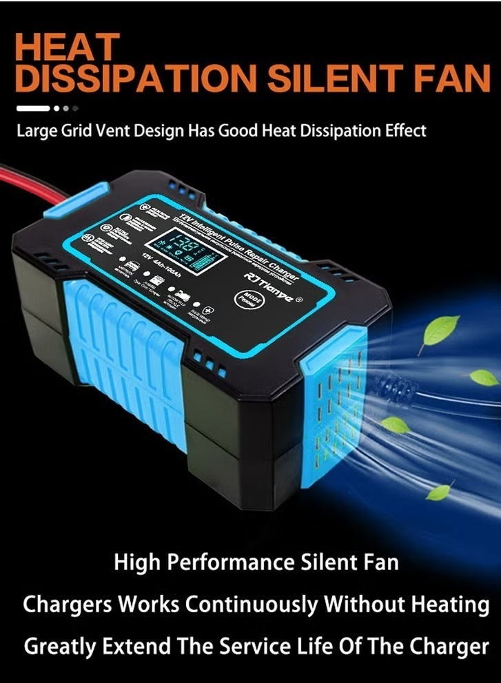 Generic Car Battery Charger, 12V 6A Smart Battery Trickle Charger Automotive 12V Battery Maintainer Desulfator with Temperature Compensation for Car Truck Motorcycle Lawn Mower Marine Lead Acid Batteries  - Image 5