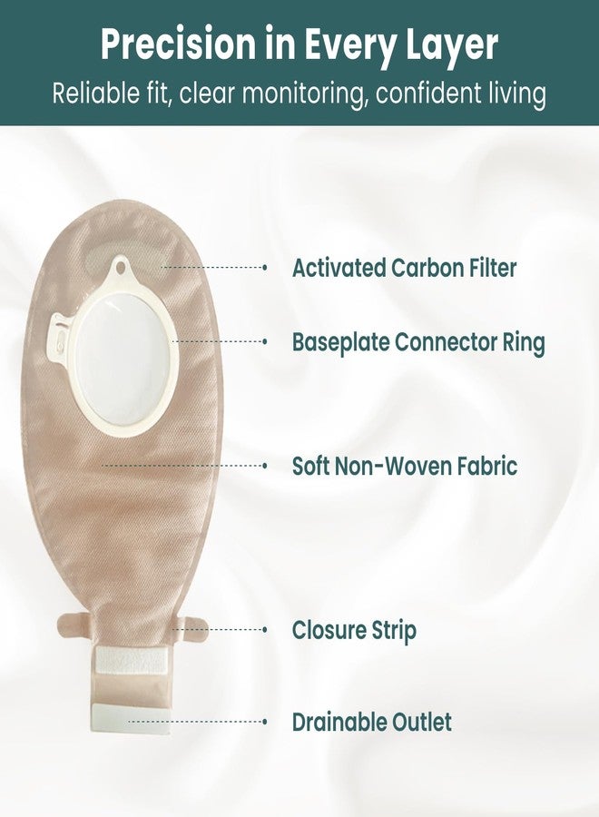 MED Ostomy Pouch - Transparent 60mm Colostomy Bag with Anti-Odor Filter & Barrier Ring Support (5) - Image 3