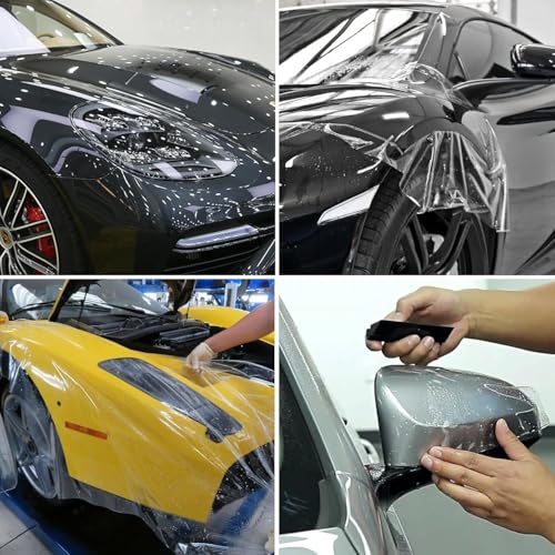 HOME13 Transparent Film Vinyl Wrap Car & Bike Wrap, Protective Film Self Adhesive Wrap Sheet Roll Film Sticker and Decal (Vinyl, 12x86) - Image 2
