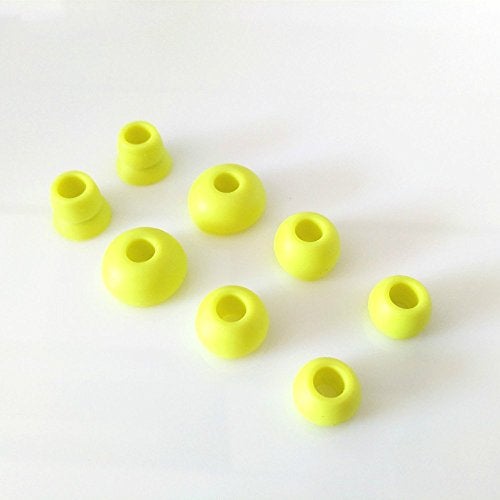 Sqrmekoko Replacement Silicone Eartips Earbuds Eargels Compatible with Beats by dr dre Powerbeats 3 Wireless Stereo Earphones (Yellow) - Image 1