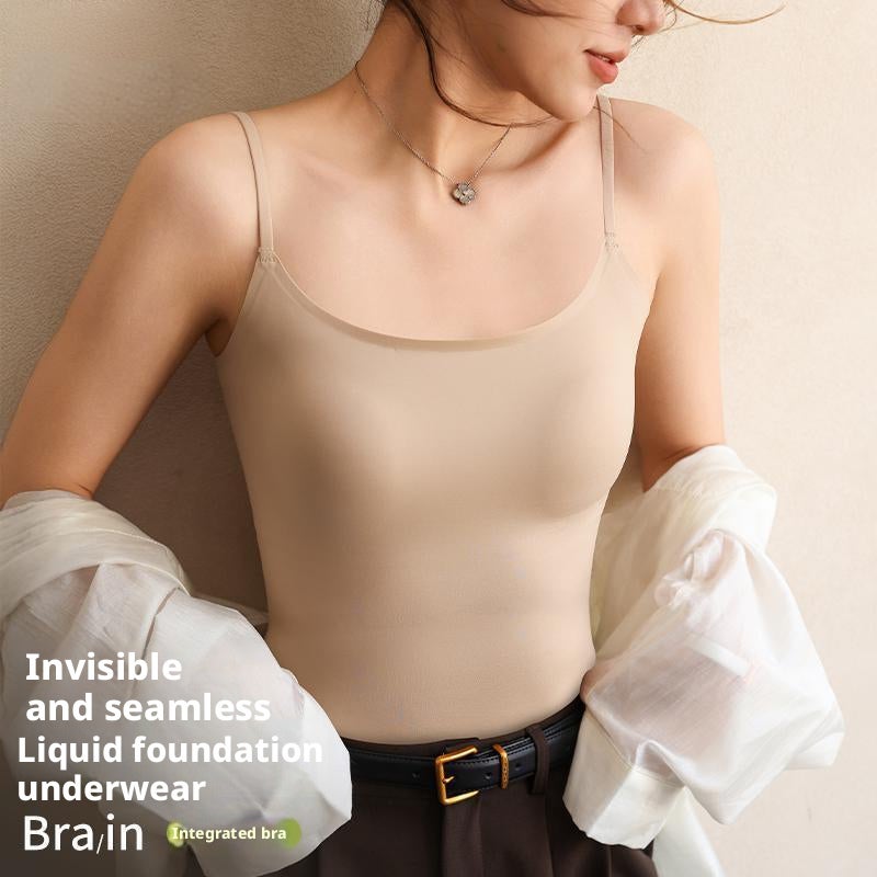 Women's Seamless Camisole with Built-in Pads - Image 1