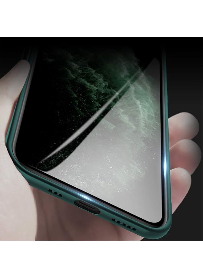 إكس ليفيل جراب لهاتف iPhone 12 Pro Max رفيع للغاية من مادة TPU الناعمة ذات السطح غير اللامع جراب هاتف خفيف الوزن وغطاء خلفي واقٍ بالكامل متوافق مع iPhone 12 Pro Max مقاس 6.7 بوصة إصدار 2020 أخضر داكن - Image 3