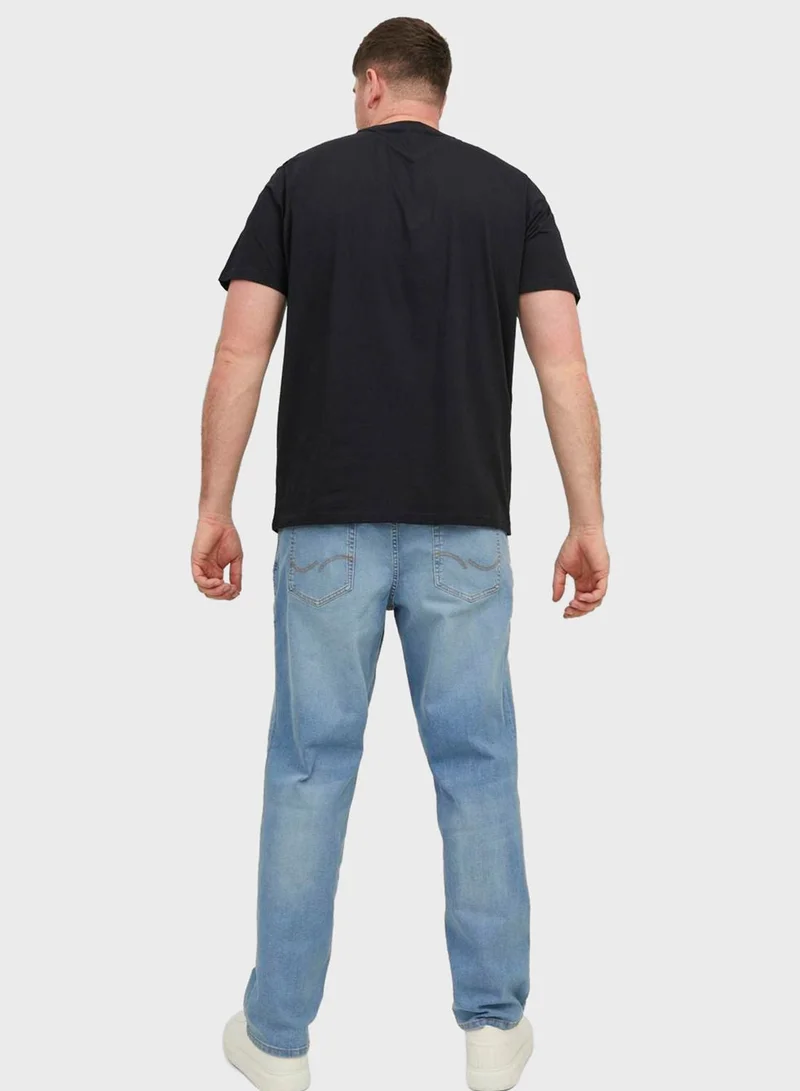 JACK & JONES Plus Size Graphic Crew Neck T-Shirt