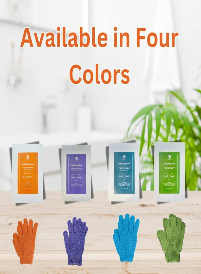 Harmony N More Exfoliating Glove – Shower Gloves & Body Scrubber Mitt for Women & Men – Textured Nylon Exfoliating Mitt for Shower – Scrub Gloves Exfoliating Dead Skin Remover – 1 Pair Orange - Image 5