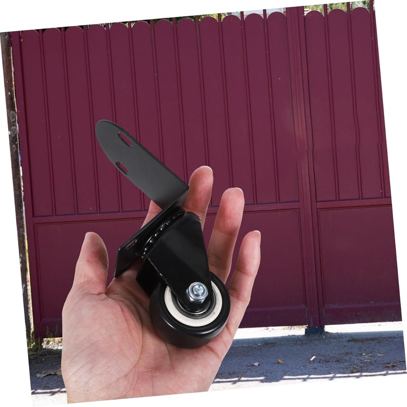 Swivel Caster Wheels 2 Pack Black Easy Installation For Furniture Cabinets Beds Luggage Carts - Image 5