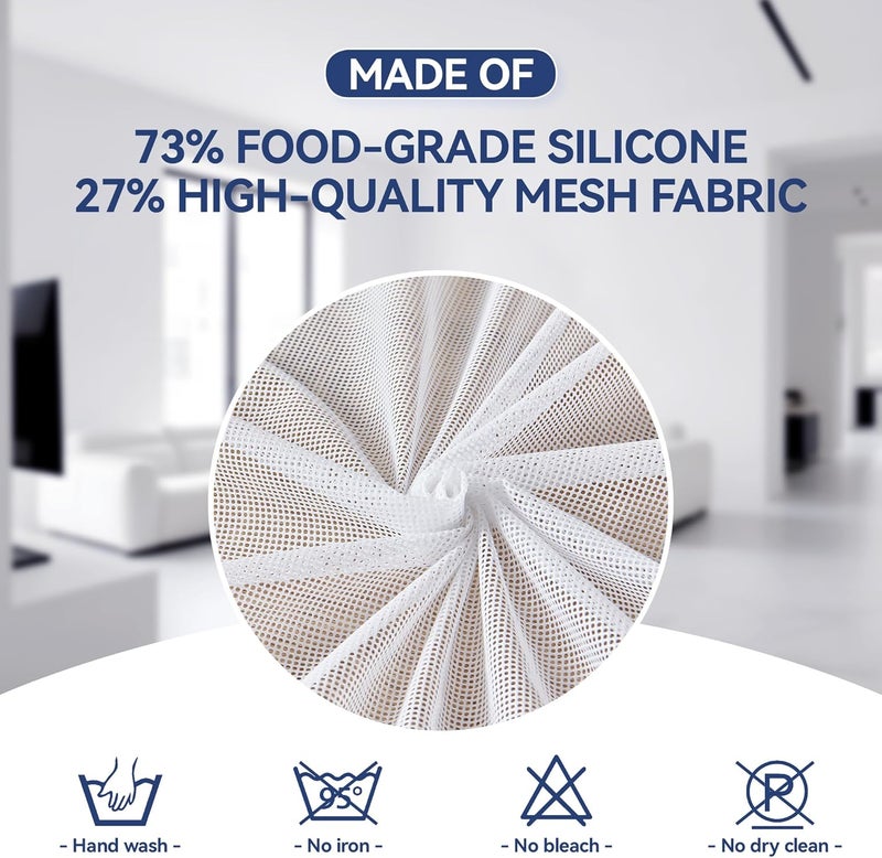 Foboull Silicone Mattress Slide Stopper and Gripper, 5X Anti - Slip, Non Slip Mattress pad,Keep Bed and Topper Pad from Sliding for Sofa, Couch, Chair Cushion, Mattresses, Easy Trim Pads, Twin XL - Image 5