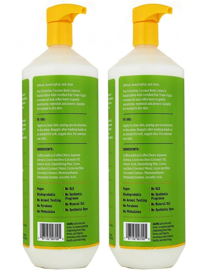 Alaffia EveryDay Coconut Body Lotion, Purely Coconut 2-Pack, 32 Oz Ea - Image 2