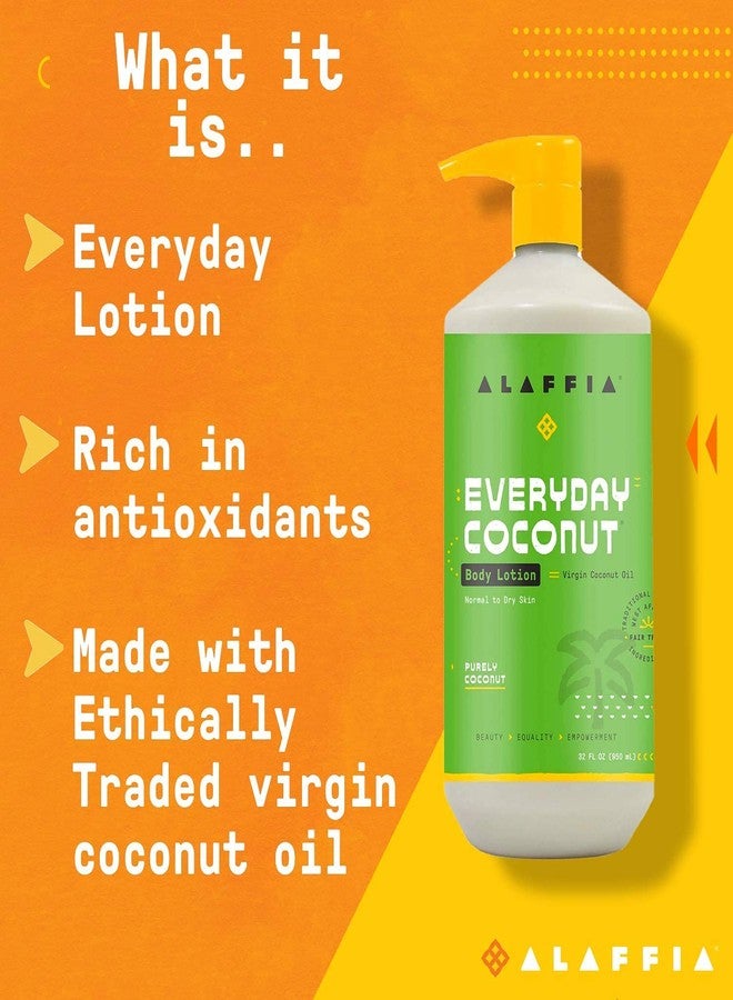Alaffia EveryDay Coconut Body Lotion, Purely Coconut 2-Pack, 32 Oz Ea - Image 4