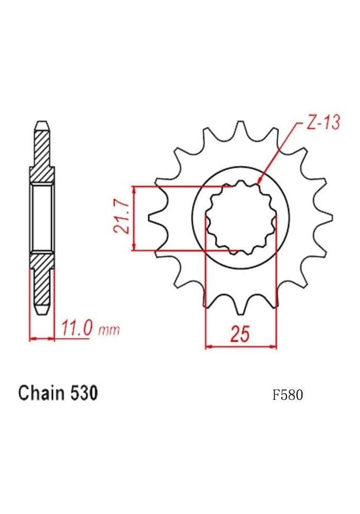 QASULER 530 Motorcycle Front Sprocket for Yamaha - Image 2