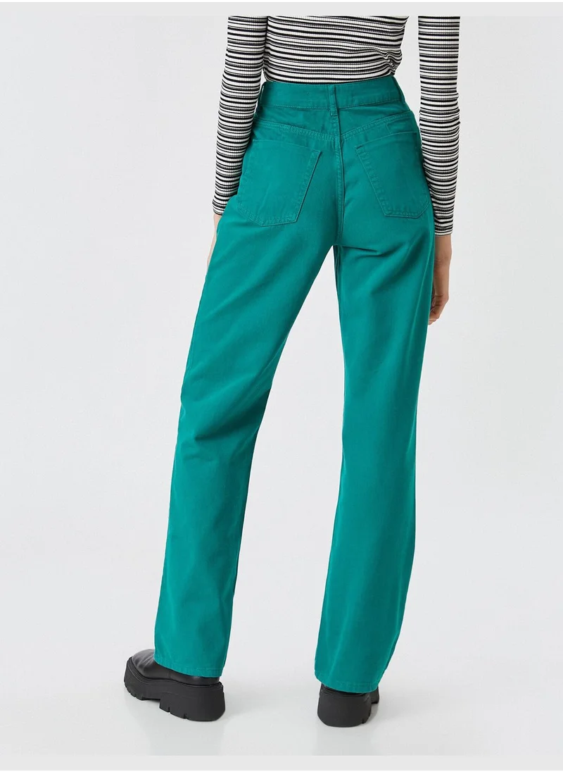 KOTON High Waist Flared Jean - Wide Leg