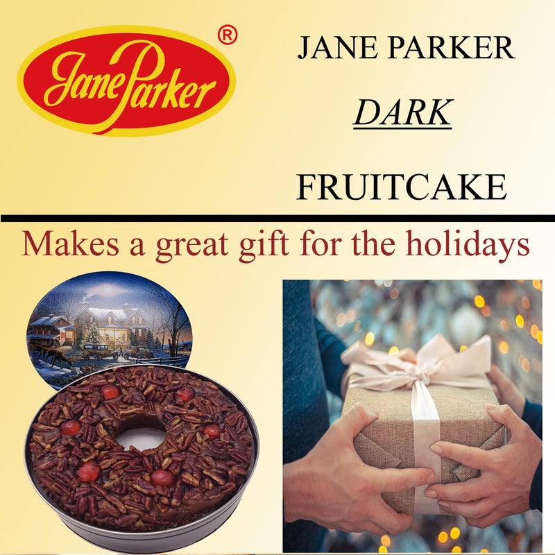 كيكة فواكه جان باركر داكنة 3 باوند (48 أونصة) في علبة عيد قابلة للجمع (الألوان قد تختلف) - كيكة العيد - كيكة عيد الميلاد - أفضل كيكة فواكه يمكنك شراؤها - Image 5