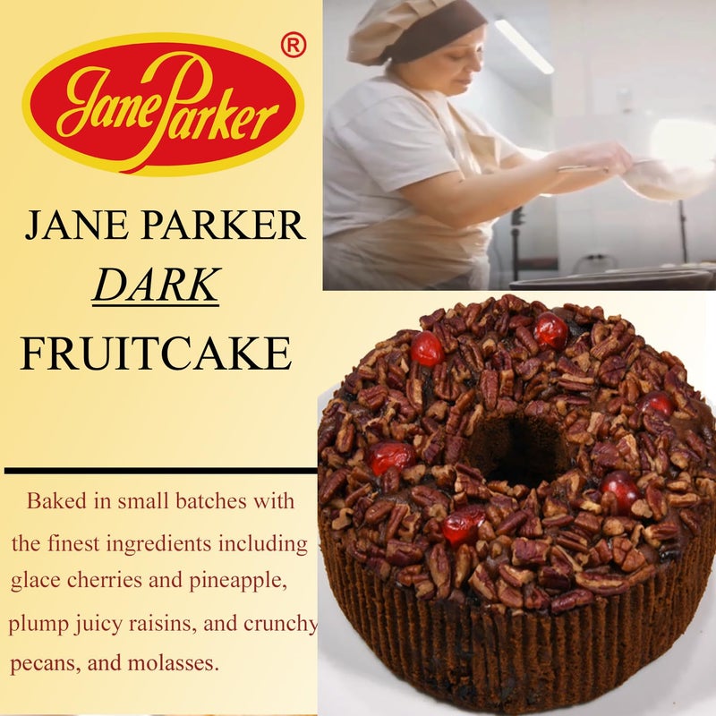 كيكة فواكه جان باركر داكنة 3 باوند (48 أونصة) في علبة عيد قابلة للجمع (الألوان قد تختلف) - كيكة العيد - كيكة عيد الميلاد - أفضل كيكة فواكه يمكنك شراؤها - Image 3
