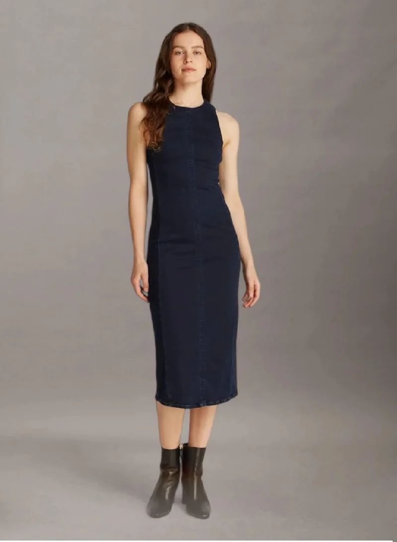 Calvin Klein Jeans Denim Sleeveless Midi Dress