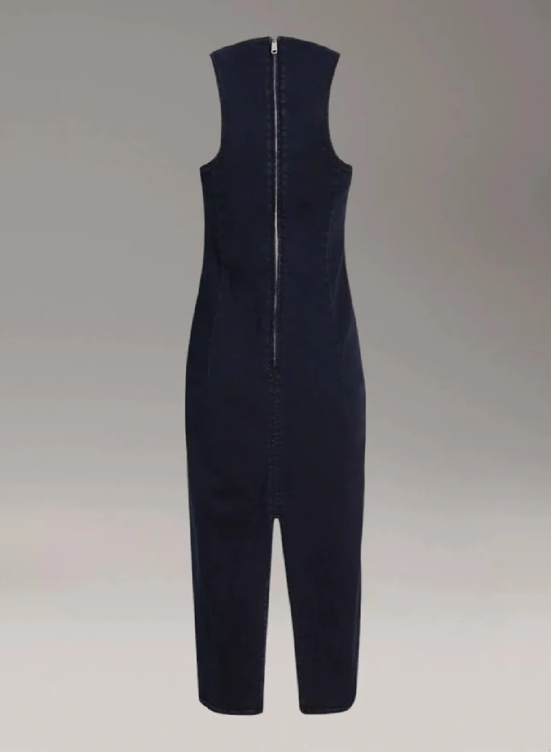 Calvin Klein Jeans  Denim Sleeveless Midi Dress for Women | Best Price UAE