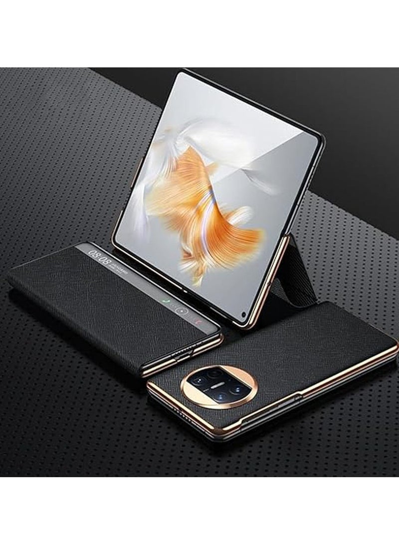 general Compatible with Huawei Mate X3 Genuine leather phone case with a classic foldable screen, full package anti drop protective cover For Mate X3 - Image 1