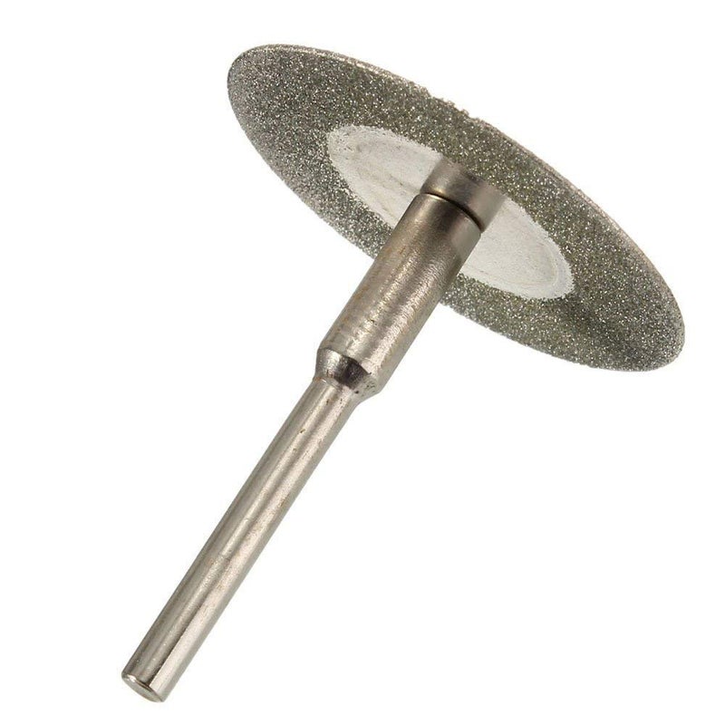 Oscar Oscar 10 X Diamond Cutting Wheel Cut Off Discs Coated Rotary Tools WMandrel 25mm Silver for Dremel by KHAMBATI Jewellery Tools  - Image 2