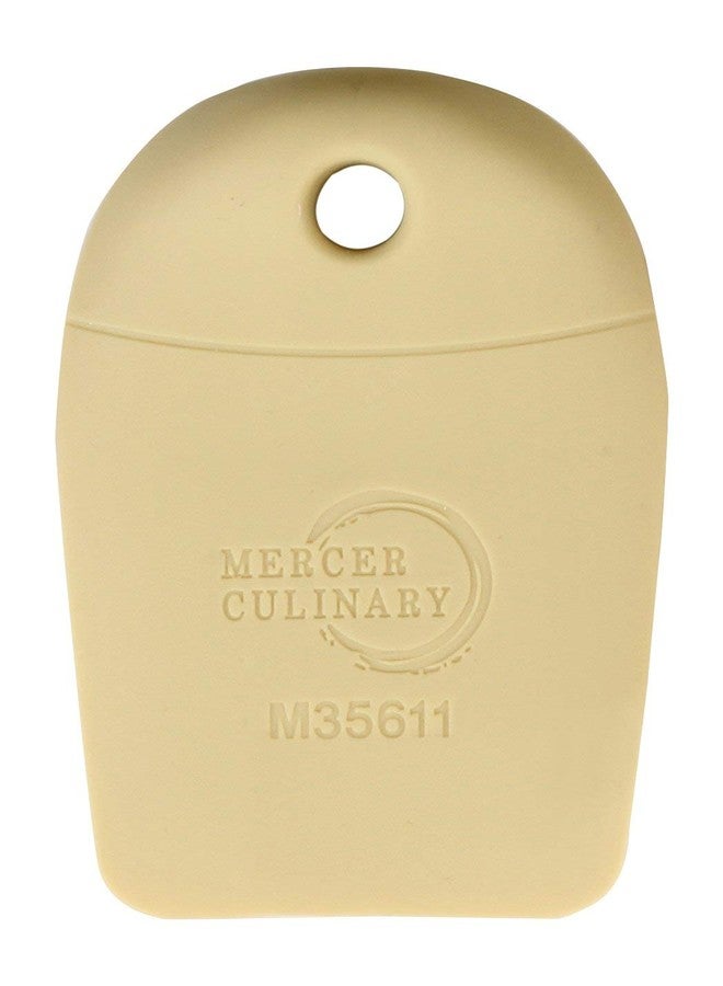Mercer Culinary Silicone Plain Edge Plating Wedge, Light Yellow - Image 1