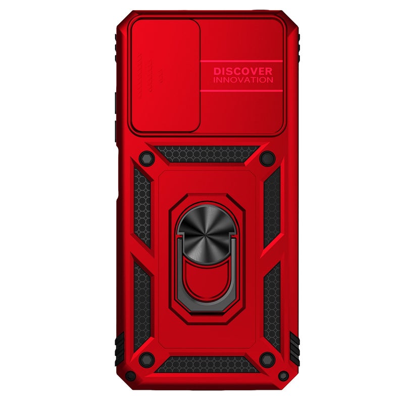 HuHa Protective Cover For Xiaomi Redmi Note 11 Global Sliding Camshield Holder Phone Case(Red) - Image 2