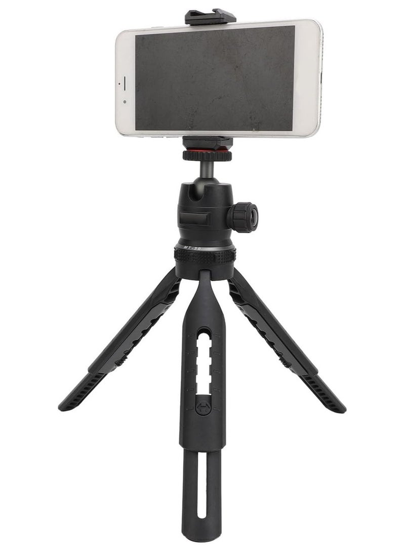 LIXES Mini Phone Tripod and Mini Camera Tripod Aluminum Alloy with Multi Mode Switching 360° Ball Head Cold Shoe 1/4 Port for Live Streaming & Photography  - Image 1