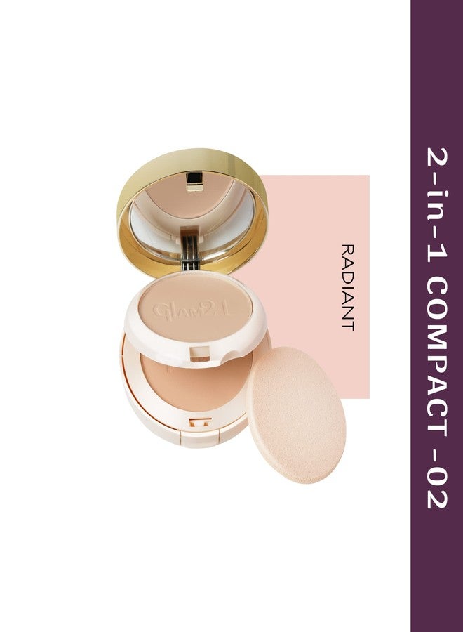 Glam 21 Glam21 Match Perfection Multi-Mineral 2-in-1 Compact Powder| Instant Glow Oil Free Velvety Formulation | Longlasting Matte Finish| Radiant-02 - Image 3