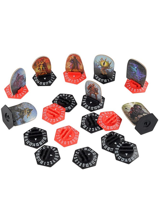 CZYY - Gloomhaven Standee Bases Pack of 27 Plastic Hex Monster Stand with Health Tracker and Status Token Slots - Image 1