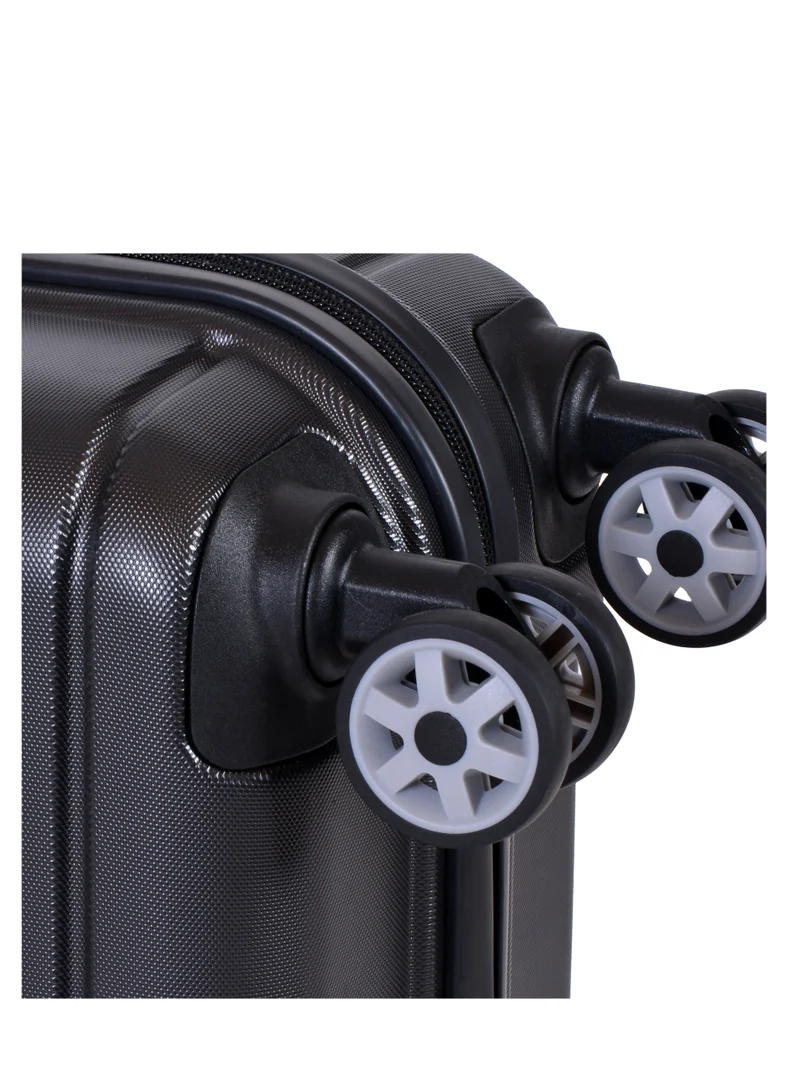 eminent Voyager Hardside Travel Bags Trolley Luggage Set of 3 Makrolon Lightweight with 4 Quiet Double Spinner Wheels Suitcase with TSA Lock KH91 Dark Grey