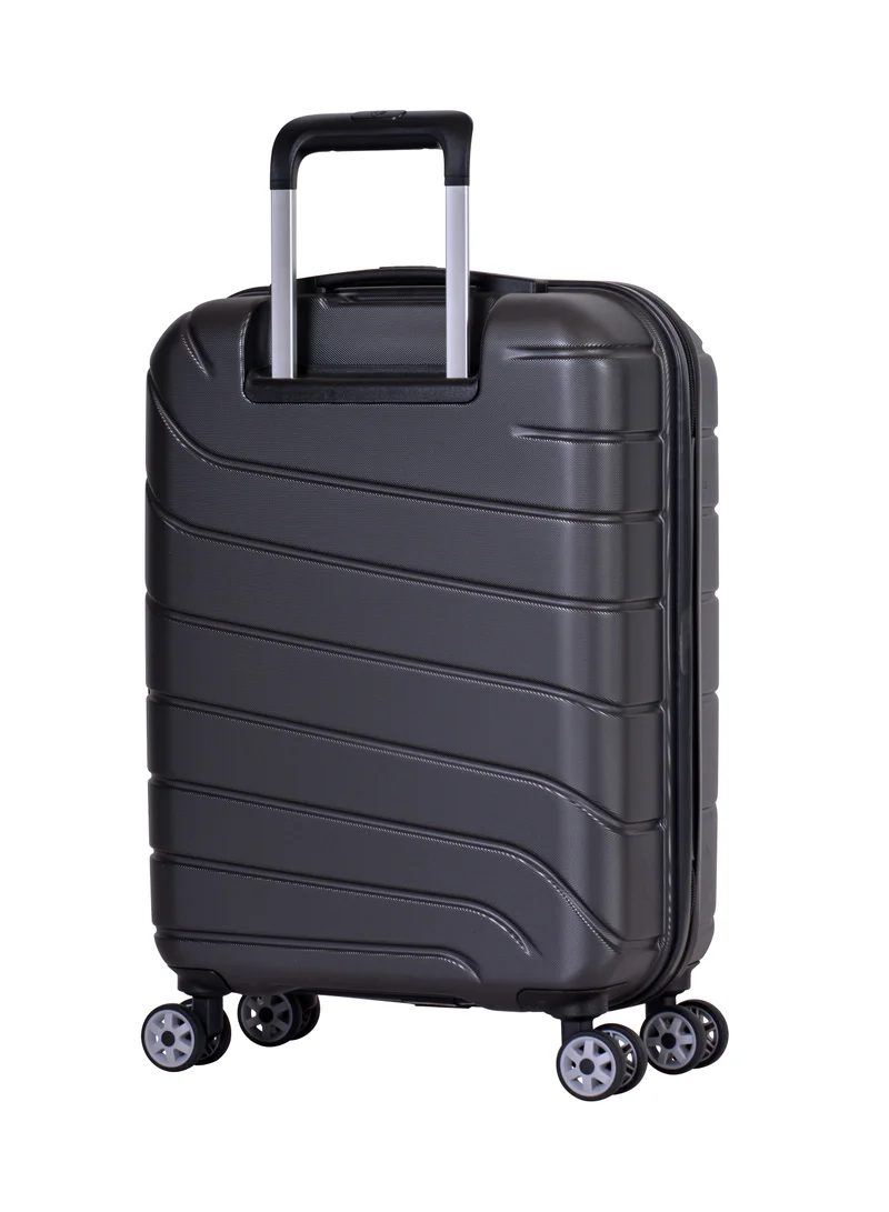 eminent Voyager Hardside Travel Bags Trolley Luggage Set of 3 Makrolon Lightweight with 4 Quiet Double Spinner Wheels Suitcase with TSA Lock KH91 Dark Grey