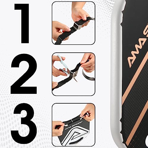 PICKLETECH Pickleball Paddle Protection Tape Orange - Paddle Head Edge Guard - Racket Edge Protection Tape -Fit Perfectly Curved Edge -No Wrinkling Pizzazz Contrasty Colors - Image 3