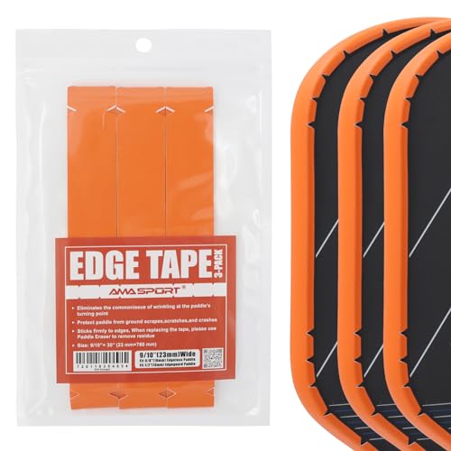 PICKLETECH Pickleball Paddle Protection Tape Orange - Paddle Head Edge Guard - Racket Edge Protection Tape -Fit Perfectly Curved Edge -No Wrinkling Pizzazz Contrasty Colors - Image 1