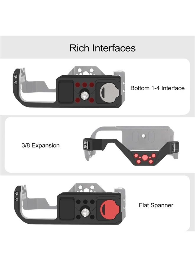 FUGASUN EOS R7 Camera Cage,EOS R7 Cage for Canon EOS R7 Camera Case Camera Rig Cold Shoe - Image 4
