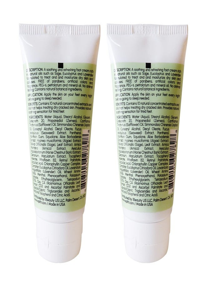 Epifit Aromatherapy All Natural Moisturizer Foot Cream with Rosemary Lavender Eucalyptus Sage and Seaweed 2 Ounces 2 pack - Image 2