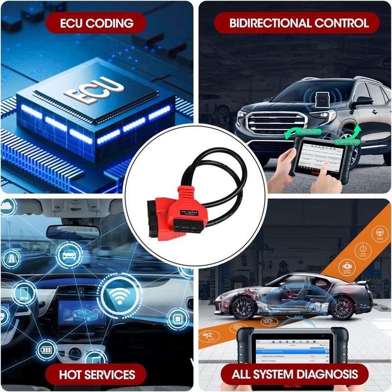 Autel Original OBD2 12+8 Adapter for Chrysler - OBD II Bypass Cable for FCA SGW Cars - Image 5