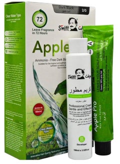 Swift Apple Ammonia Free Hair Color 02 Dark Black 