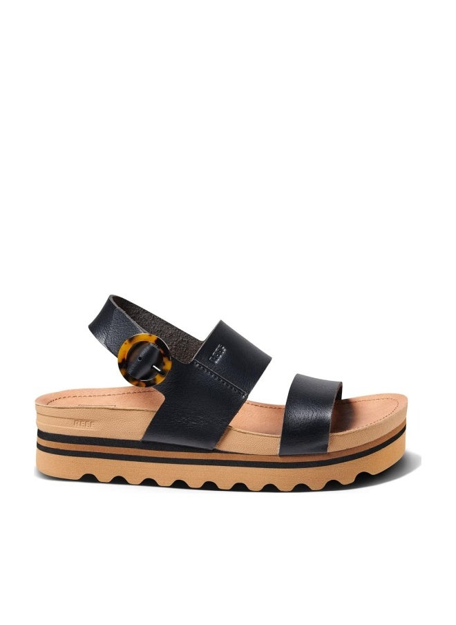 REEF Vista Hi Buckle Womens Platform Fashion Sandal, Arch Support, Ultra Soft Cushion Footbed, Black/Tan, 9 - Image 1