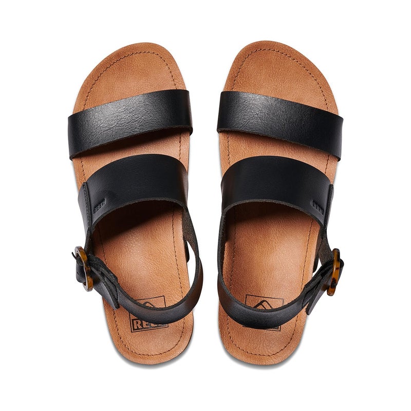 REEF Vista Hi Buckle Womens Platform Fashion Sandal, Arch Support, Ultra Soft Cushion Footbed, Black/Tan, 9 - Image 2