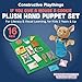 Constructive Playthings If You Give a Mouse a Cookie Plush Hand Puppet Set for Literacy and Visual Learning Toddler Toys for Kids 2 Years Up 16Pieces - Image 4