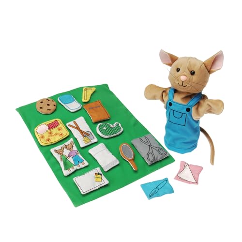 Constructive Playthings If You Give a Mouse a Cookie Plush Hand Puppet Set for Literacy and Visual Learning Toddler Toys for Kids 2 Years Up 16Pieces - Image 1