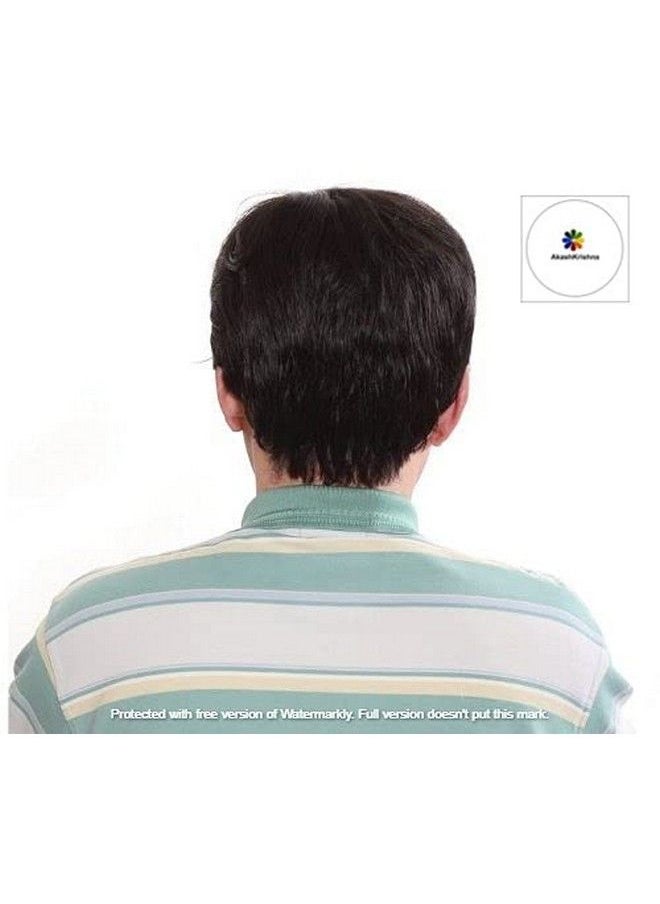 Akashkrishna - Fashion Men Full Head Wig Cool Old Middle Age Mature Short Brown Man Father Wig Natural - Image 1