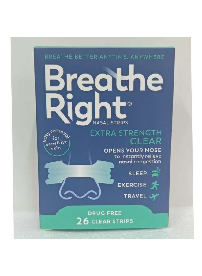 Breathe Right Nasal Strips Extra Tan, 26 Strips - Image 1