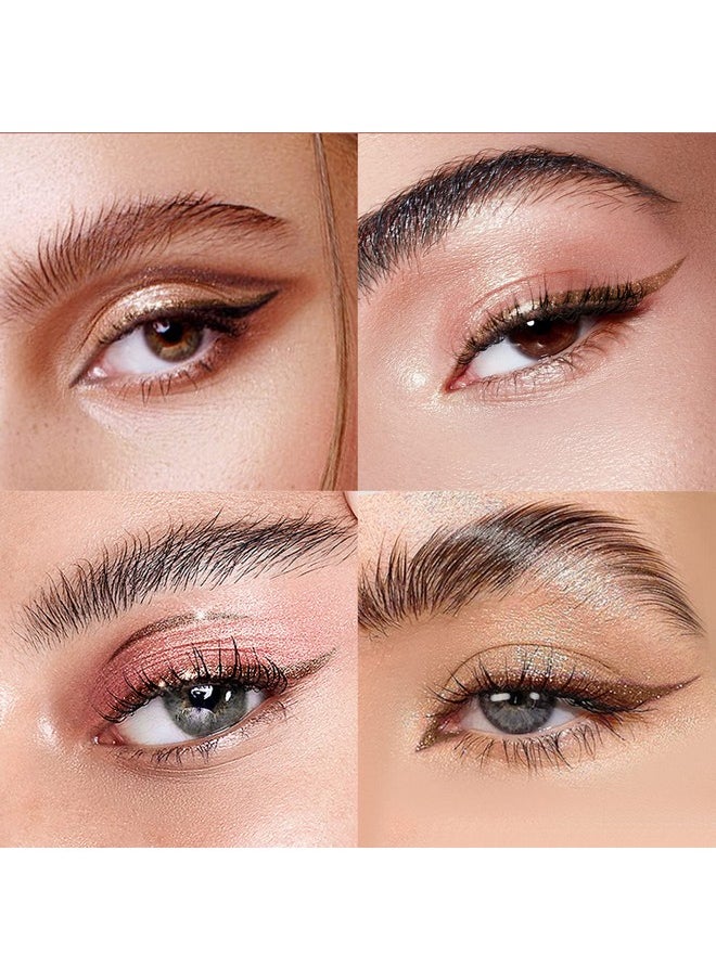 Music Flower - Eyeliner Penwaterproof Liquid Eyeliner With Precision Tipmetallic Shimmer Color Eyeliners Smudge Resistant Long Wearing (Light Brown) - Image 1