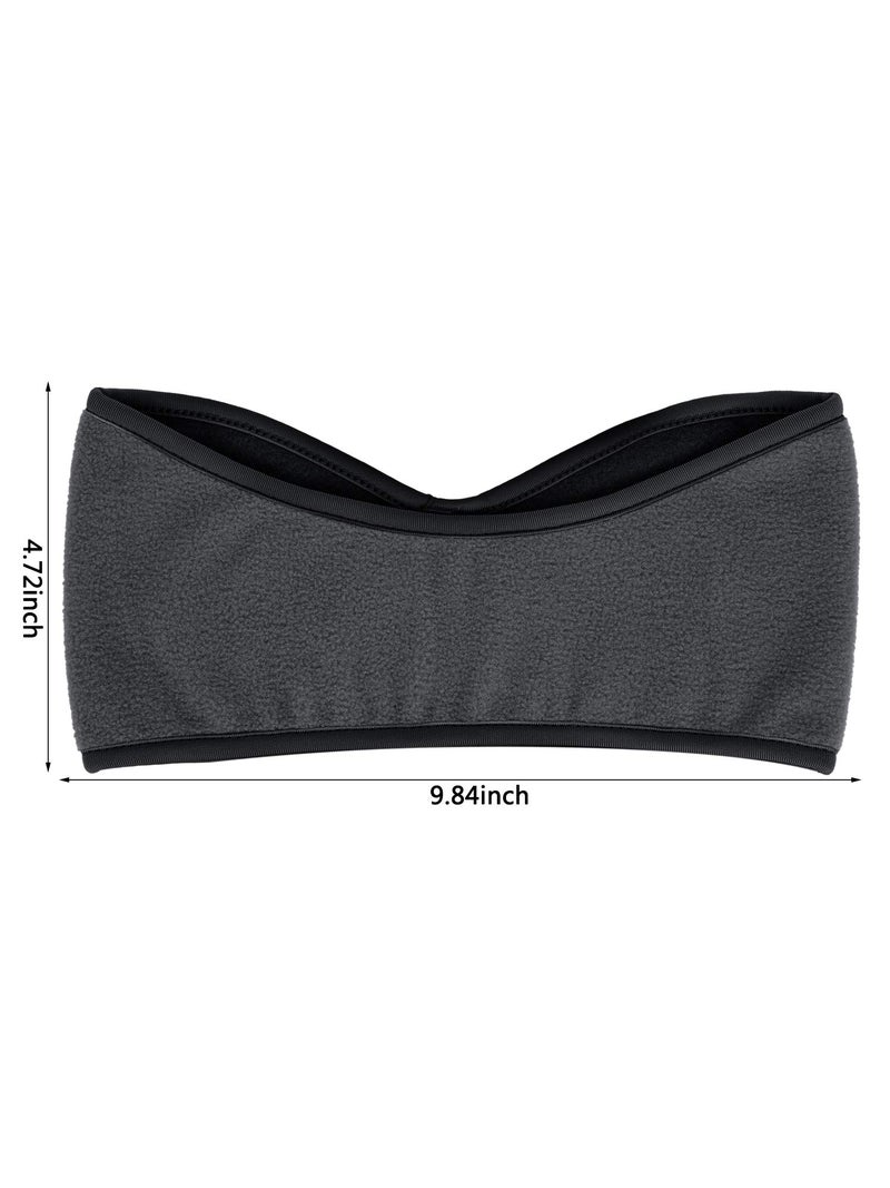 BBTO 3 Pcs Fleece Ear Warmers Muffs for Men Women Headband Ear Muffs Winter Covers for Cold Weather Running Cycling Ski(Gray) - Image 2