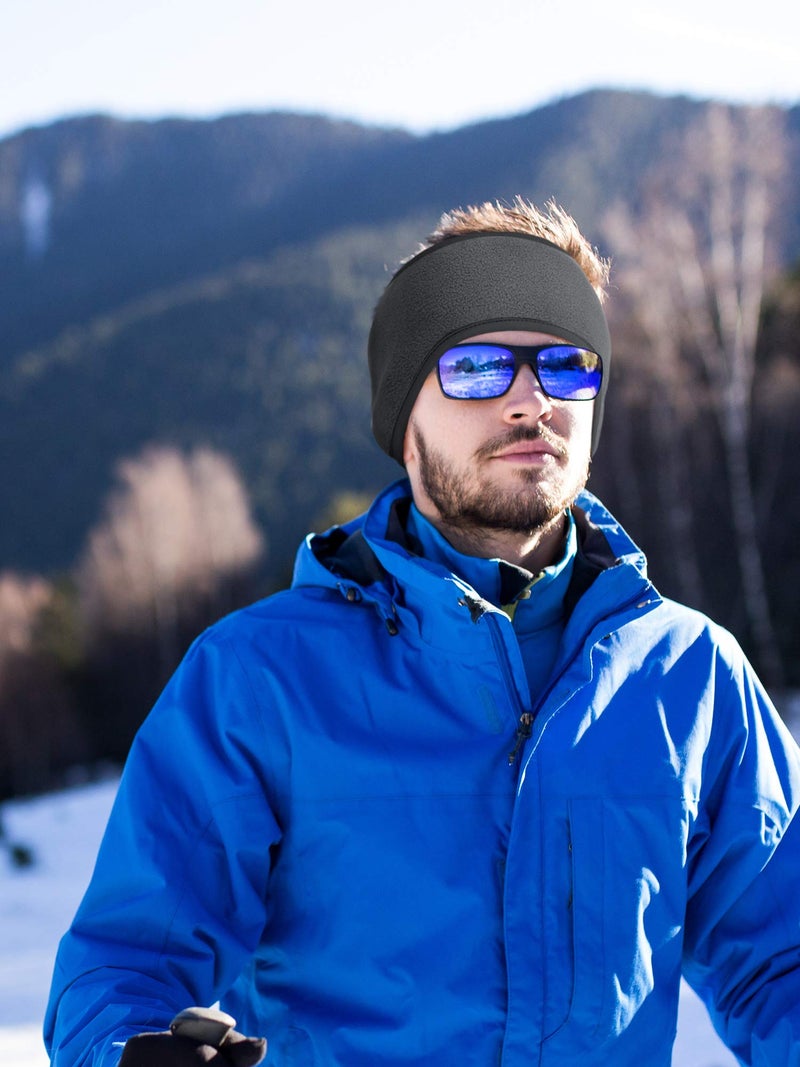 BBTO 3 Pcs Fleece Ear Warmers Muffs for Men Women Headband Ear Muffs Winter Covers for Cold Weather Running Cycling Ski(Gray) - Image 5