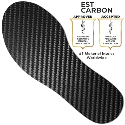 EstCarbon Kids Carbon Fiber Insoles Youth Size 3 2 Pieces Orthotic Shoe Inserts Tip Toe Walking Correction Sports Footplate for Soccer Cleats Sneakers Shoes - Image 3