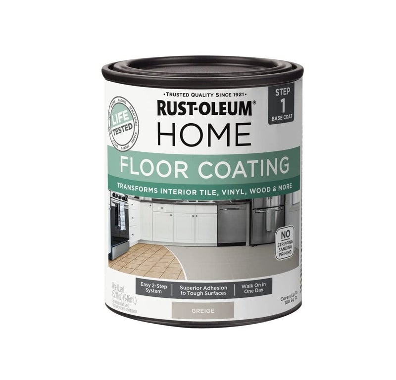 RUST-OLEUM طلاء أرضيات هوم من راست-أوليوم 365932 جريج، قاعدة مسبقة الخلط، 1 لتر - Image 2