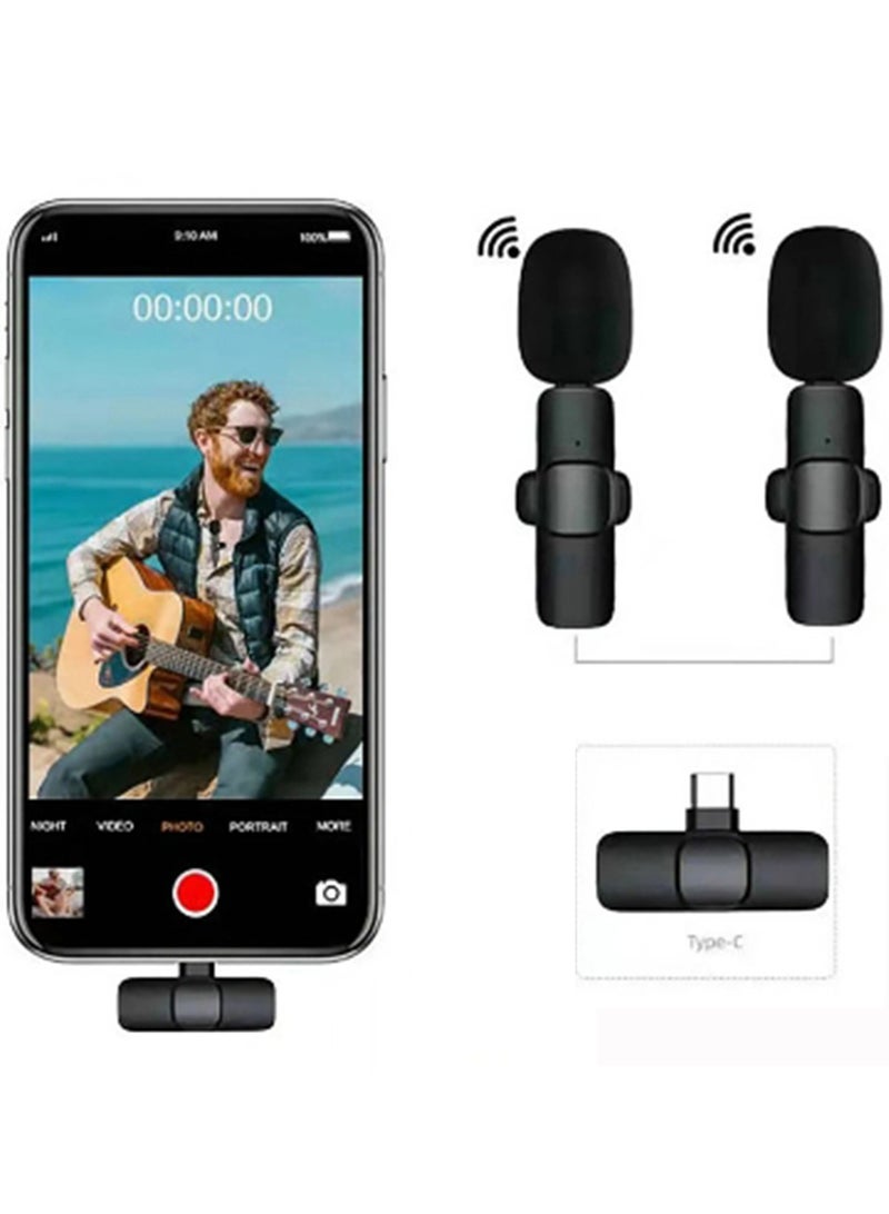 Wireless Lavalier Microphone for Samsung iPhone 15 16 Xiaomi Huawei Honor,Type-C Portable Audio Video Recording Laptop Live Gaming Mobile Phone - Image 5