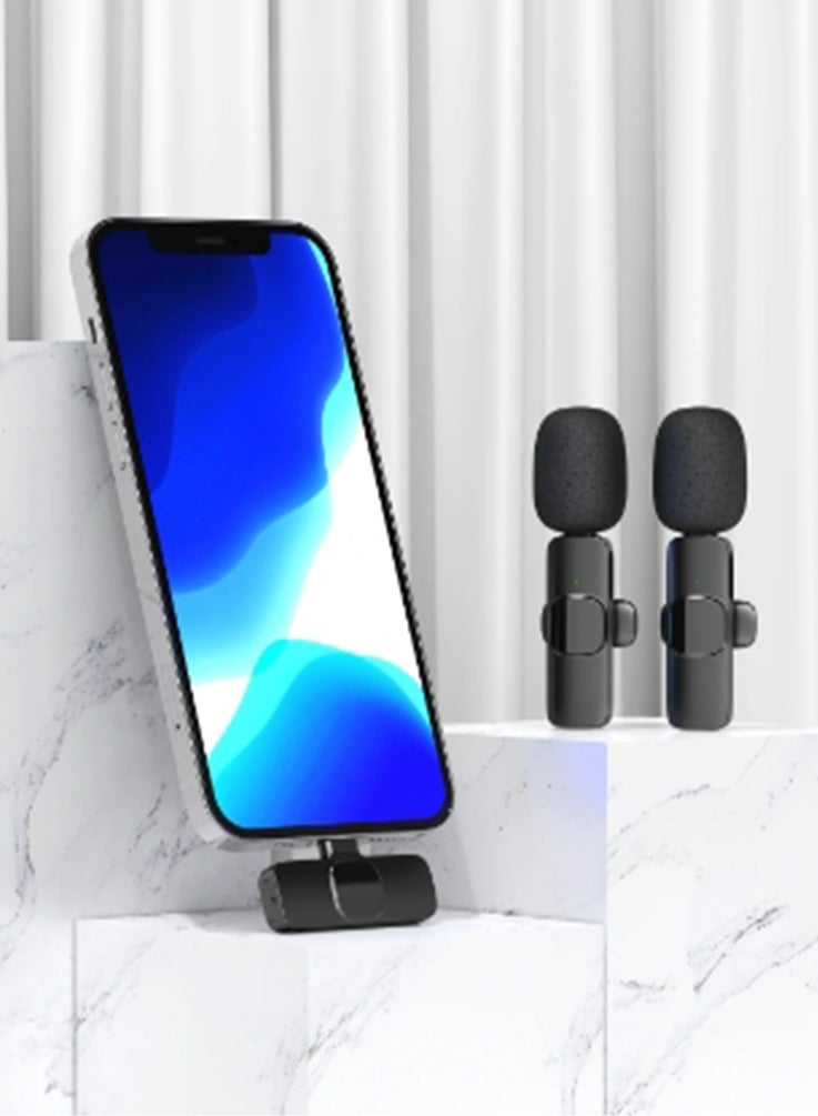 Wireless Lavalier Microphone for Samsung iPhone 15 16 Xiaomi Huawei Honor,Type-C Portable Audio Video Recording Laptop Live Gaming Mobile Phone - Image 3